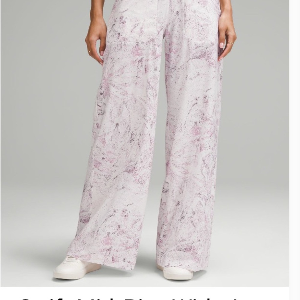 Wide legged Pink Patterned Pants